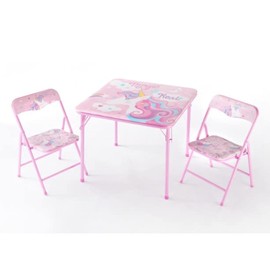 Heritage Kids Unicorn 3 Piece Table and Chair Set, Pink