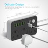 Hulker Power Strips with USB ports 3 Way Outlets 6