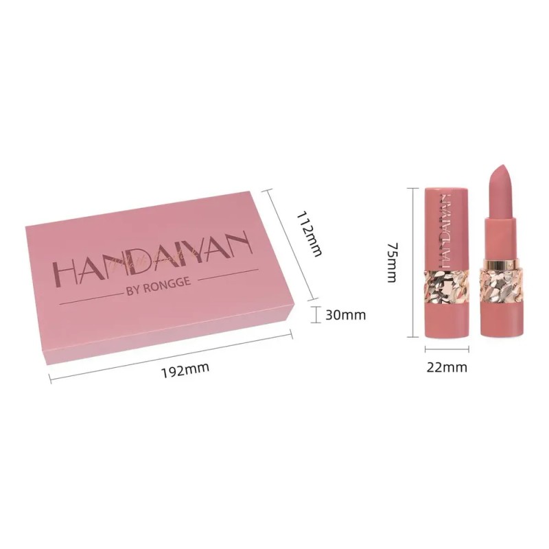 Set De 6 Lápices Labiales Mate, Colores Naturales Fáciles De