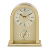 WILLIAM WIDDOP Arched Mantel Clock Gold Aluminium Case