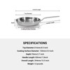 GLOBEHOME 8 Inch Stainless Steel Frying Pan - 5 Ply