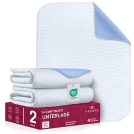 Pataya Washable Incontinence Pad 70 x 100 cm - Waterproof Mattress Protector Mattress Topper Moisture Protection Bed Incontinence Pad Bed Pad (70 x 100 cm)