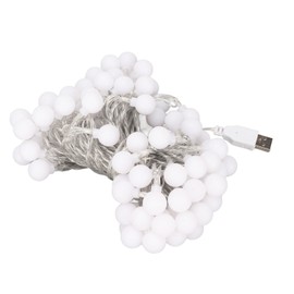 Ball String Lights Waterproof USB Port Power Supply LED Decorative Ball Lights for Bedroom Wedding Party Warm White 10m/32.8ft 80 Lights