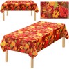 Tegeme 1 Pcs Thanksgiving Tablecloth Disposable Rectangle Plastic Tablecloth Fall