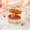 QIFU Furniture Dressing Table Hand Painted Enamel Jeweled Trinket Box