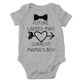 Future - Body para mujer, diseño de mamá y niño, divertido y cómodo, Gris, Recién nacido