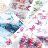 FRCOLOR 10pcs Butterfly Nail Art Stickers Nail Wraps Decals for