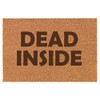 Daylor Dead Inside Funny Zombies Doormat Brown Natural Coir Rectangular