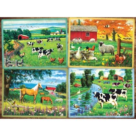 Cobble Hill 275 Piece Easy-Handling Puzzle - Country Friends - Sample Poster Included