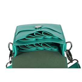 Charloti Scissor Case, Hairdresser Trimmer, 8 Pieces, Pastel Colors, Attached Belt, Storage Cover, Box Type (Turquoise)