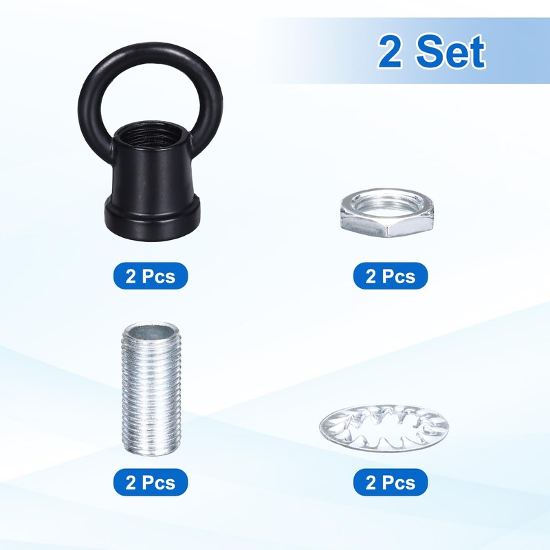 PATIKIL 18Lb Load Lamp Female Loop Holder, 2 Set Lifting