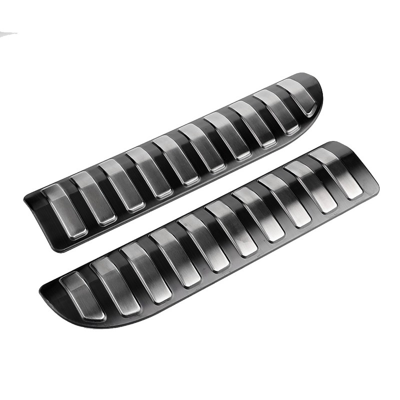 2pc Car Inner Rear Bumper Guard Protector Scuff Sill Plate