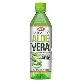 OKF Aloe Vera Drink in 16.9 Ounce Bottles (Original, 6 Pack)