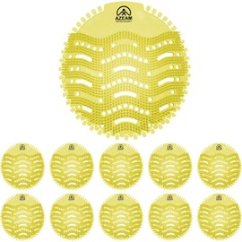 Urinal Screens Deodorizer,10 Packs Anti Splash Urinal Mats tablets Pads Bulk Urinal Deodorizer For Toilet,Bathroom, Restaurants, Offices, Schools, Etc.Fits Most Top Urinal Brands(Yellow Lemon Scented)