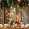 com-four® 2 x Decorative Stand for Christmas, Reindeer Made of