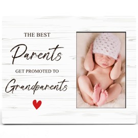 OXEDP Baby Announcement Gift for New Grandparents, The Best Parents Get Promoted To Grandparents Picture Frame, Pregnancy Reveal Gift First Time Grandparents Gifts-XK14
