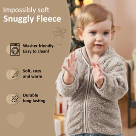 UVIPC Baby Newborn Bear Outfit Fleece Snowsuit Winter Clothes Hooded Jumpsuit Romper for Baby boy girl