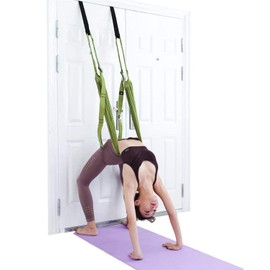 Yoga Fitness Stretching Strap, Adjustable Leg Stretcher Back Bend Assist Trainer, Improve Leg Waist Back Flexibility Home Gym Equipment for Rehab Pilates Ballet Cheerleading Splits Gymnastics (green)