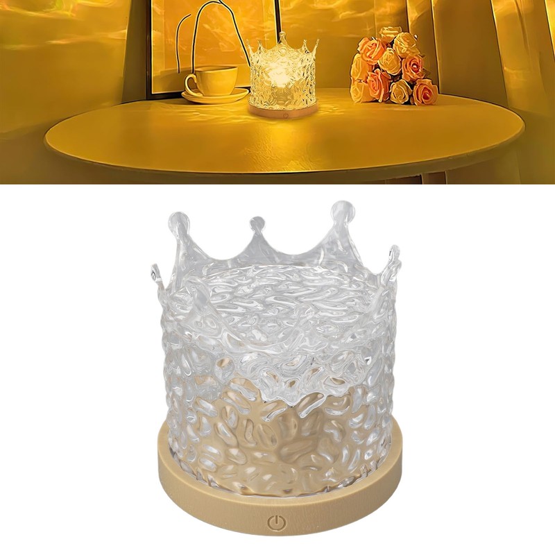 Wave Night Light 3 Colors 1000mAh USB Rechargeable Brightness Adjustable