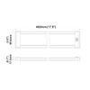 Raycharm RV Camper Cabin Ceiling Interior LED Light Fixture 18.1"