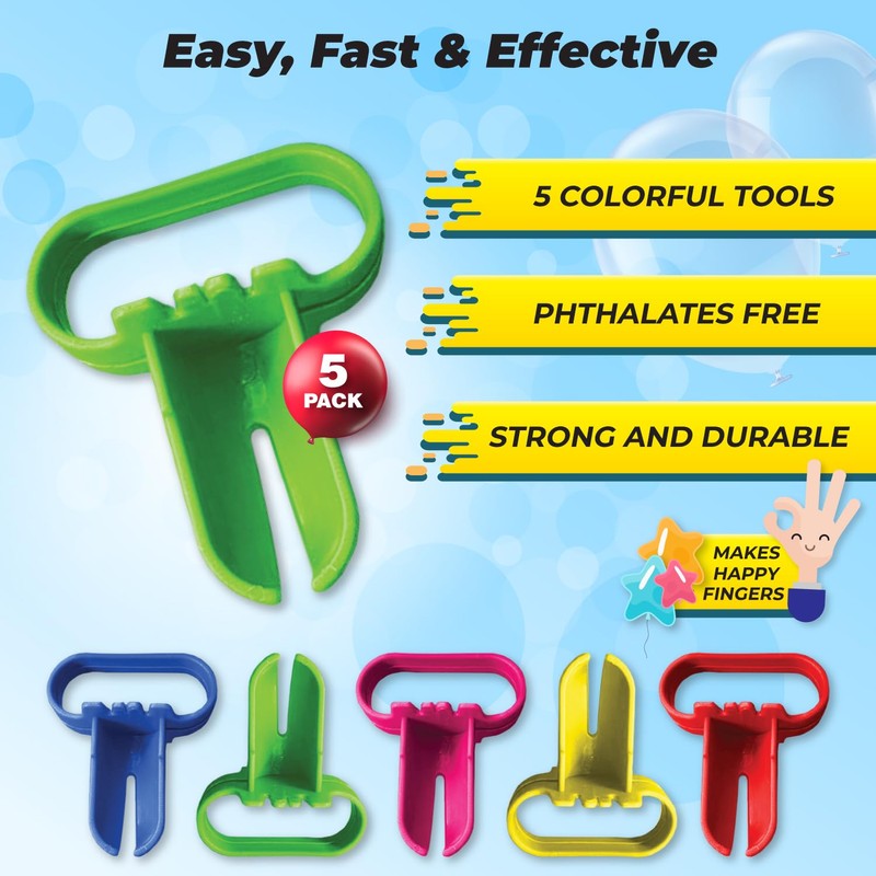 Knot Easy Balloon Tie Tool (5 Pack) - Party Smith