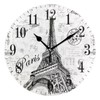 xigua Paris Eiffel Tower Wall Clock, Silent Non Ticking 10