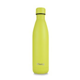 LIFESTYL. Lifestyl Stainless Steel Water Bottle | 24 Hrs Cold & 12 Hot| Thermoshield Technology Vacuum Insulated Metal Bottles, Leak-Proof Drinks for Gym, Yoga, Cycling (750 ml, Citrus Green)