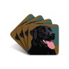 Black Labrador - Set of 4 Coasters - Leslie Gerry