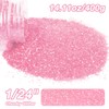 PIXGLITTER Hot Pink Chunky Glitter, 14.11oz/400g Craft Glitter Powder for