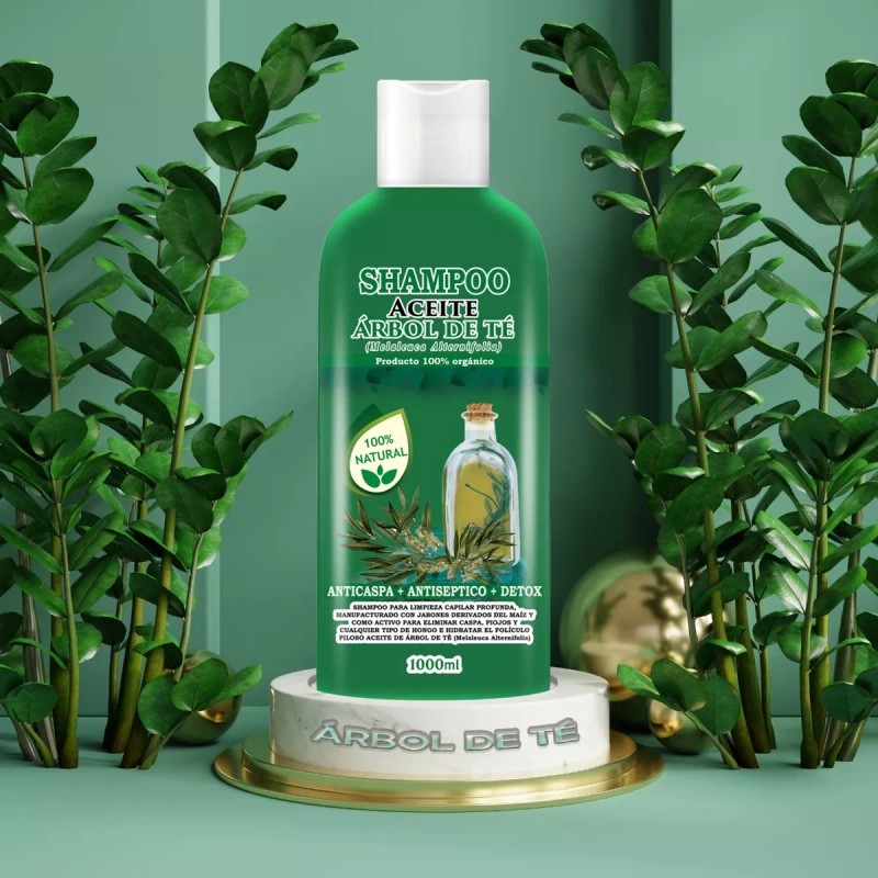 VIVONATURAL Shampoo Aceite Bergamota 1l + Shampoo Aceite Árbol De