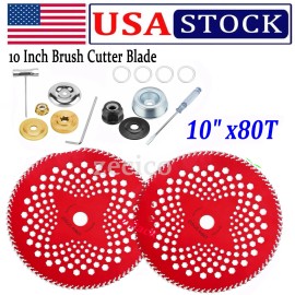 For Husqvarna, For STIHL 2 Pack 10" * 80T Carbide Tip Brush Blades Weed Eater Blades for Cutting Stihl 55