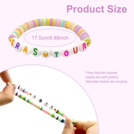 EUPSIIU 14 pcs Friendship Bracelets,Bracelets Set,Team Bride Bracelets with Lettering Beads Set,Music Party Jewelry Accessories for Women and Girls,for Birthday Christmas Party Festive