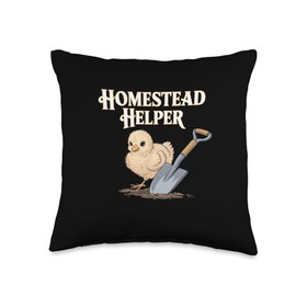 Baby Chicks in Homesteading Homestead Helper Throw Pillow