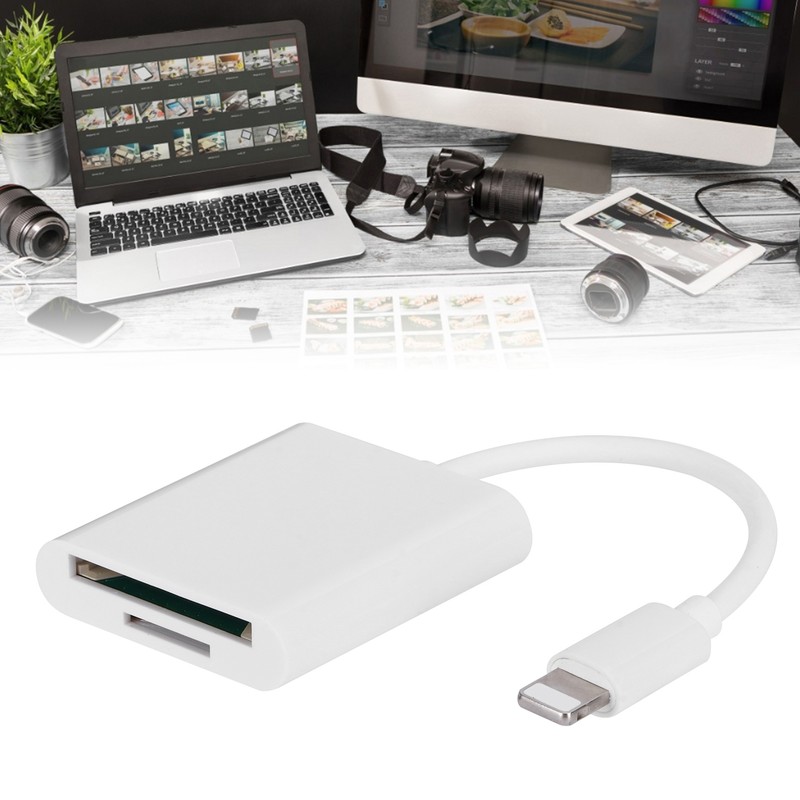 For IOS to Storage/Memory Card Reader 2 in 1 Dual