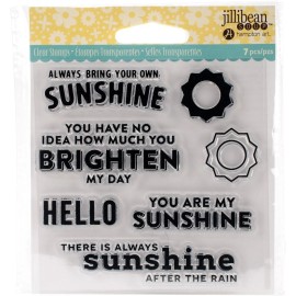 Hampton Art Jillibean Soup Card Stamps 4x4 MY SUNSHINE Hampton Art for Shaker Cards