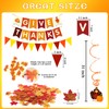 GIVE THANKS Paper Banner Triangular Bunting Maple leaf Garland Plastic