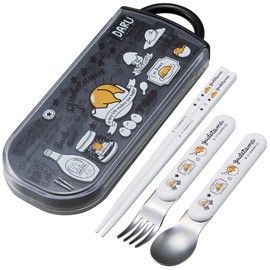 Skater TACC2-A Children's Trio Set Chopsticks Spoon Fork Gudetama 21