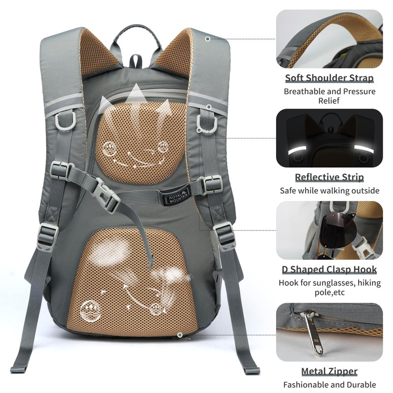 POWER KING Hiking Backpack 20L Foldable Travel Rucksack for Women