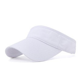 FREEBIRD99 Sun Visor Cap Adjustable Unisex Summer Hats for Sports (White)