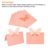 PATIKIL 25pcs Hollow Butterfly Cut Design Table Name Place Cards