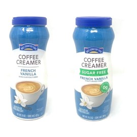 French Vanilla & Sugar Free French Vanilla Flavored Powdered Coffee Creamer 15oz - 2 bottles (one of each flavor)