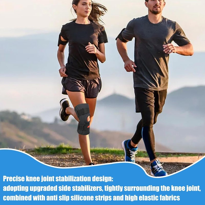 Knee Brace for Sports | Shock-Absorbing Breathable Pads - Mesh