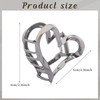 Metal Heart Hair Clip for Women Girls, 1Pcs Gunmetal 2.36