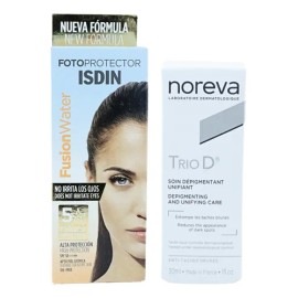 Noreva Trio D Despigmentante + Isdin Fusion Water Spf50+