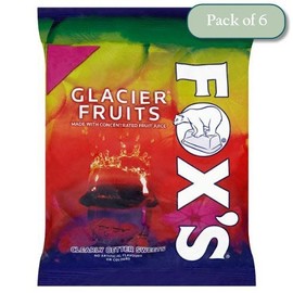 Foxs Glacier Fruits Bag, 4.6oz/130g (Pack of 6)
