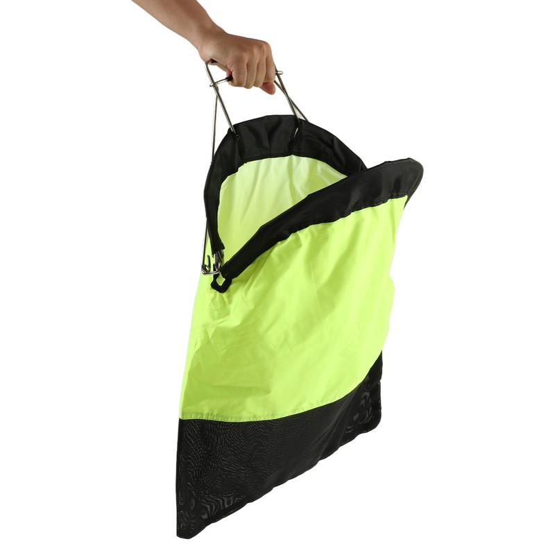Diving Fish Catch Bag Foldable Fluorescent Yellow One Hand Operation