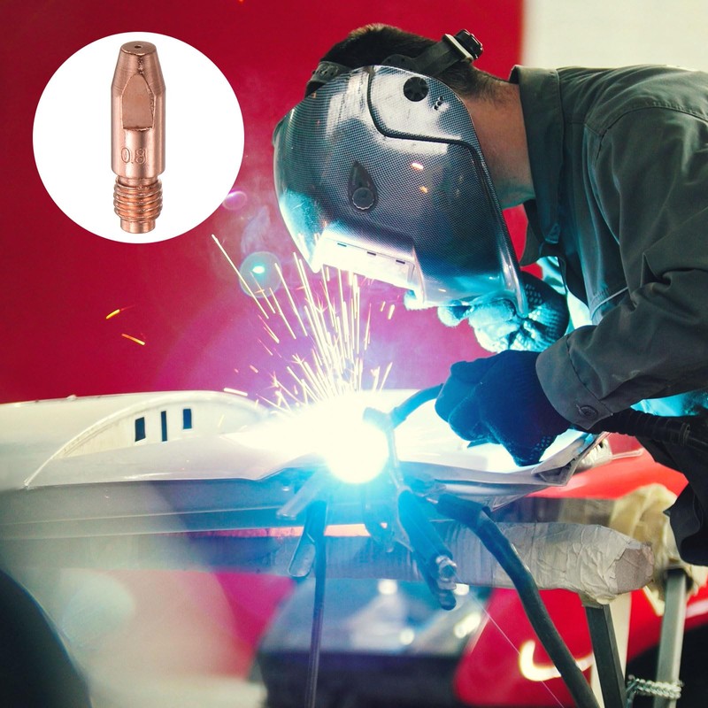 sourcing map 10Pcs Contact Tips .050"(1.2mm) Bore Diameter M6 MIG