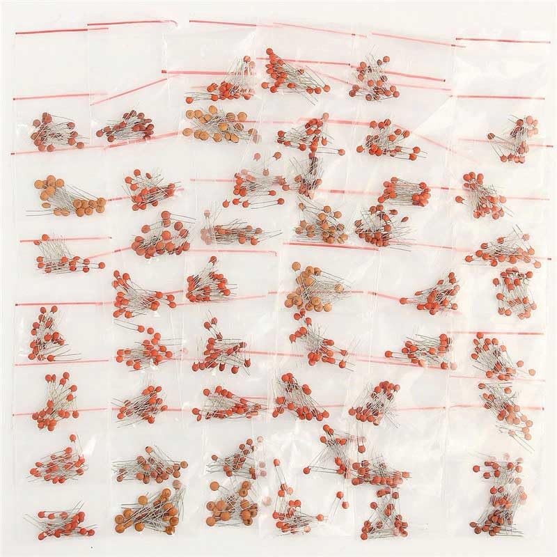 zmart セラミック コンデンサー 50種類 1000個セット 1pf-100nf 50V アソートメントセット4X3mm 固定コンデンサ