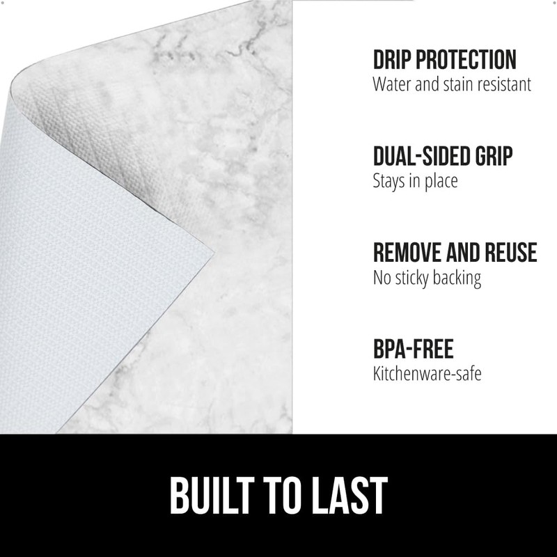 GORILLA GRIP DripGuard Drawer and Shelf Liner for Cabinet, Slip