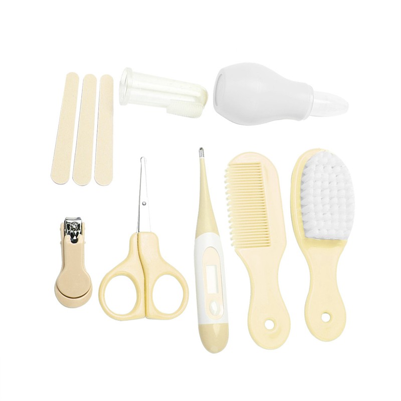 8pcs Convenient Daily Baby Nail Clipper Scissors Hair Brush Comb
